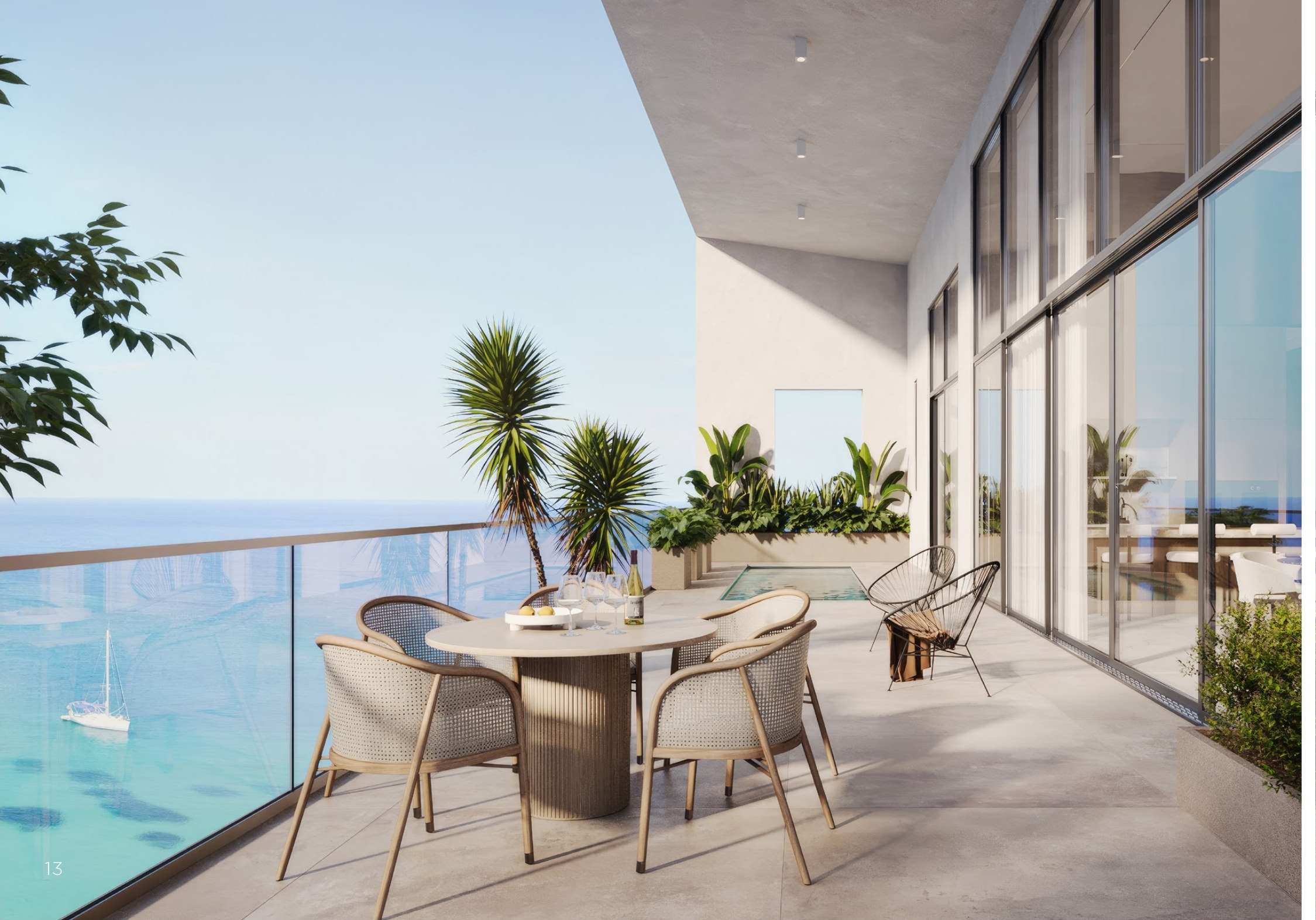 Horizon Towers — מרפסת עם בריכה פרטית